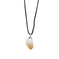 Necklace - Citrine Raw Point Silver Capped - Happy Soul Online