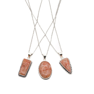 Necklace - Sunstone Assorted Shapes $35