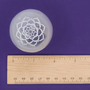 Selenite Sphere Lotus