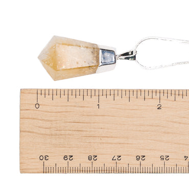 Necklace - Citrine Faceted Teardrop $35