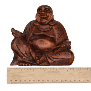 Statue - Laughing Buddha Wood