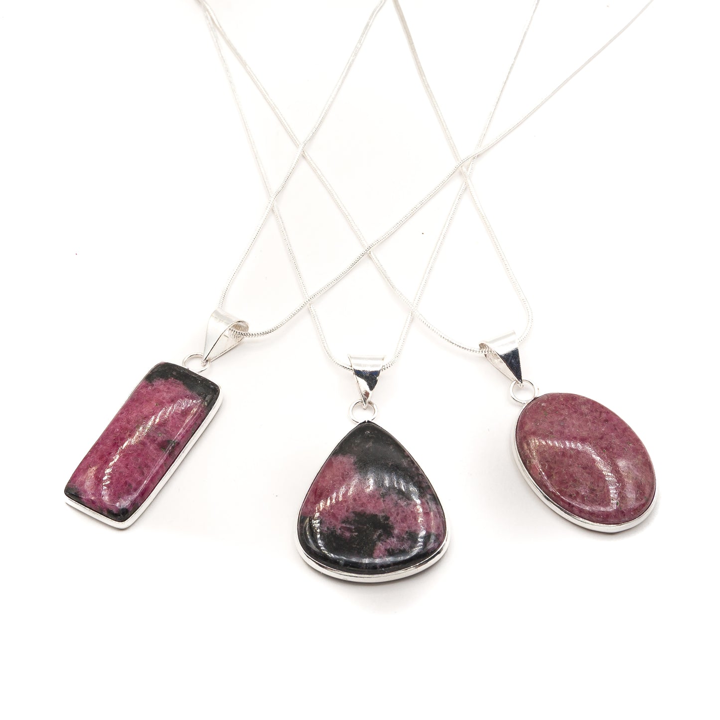 Necklace - Rhodonite Assorted Shapes $25