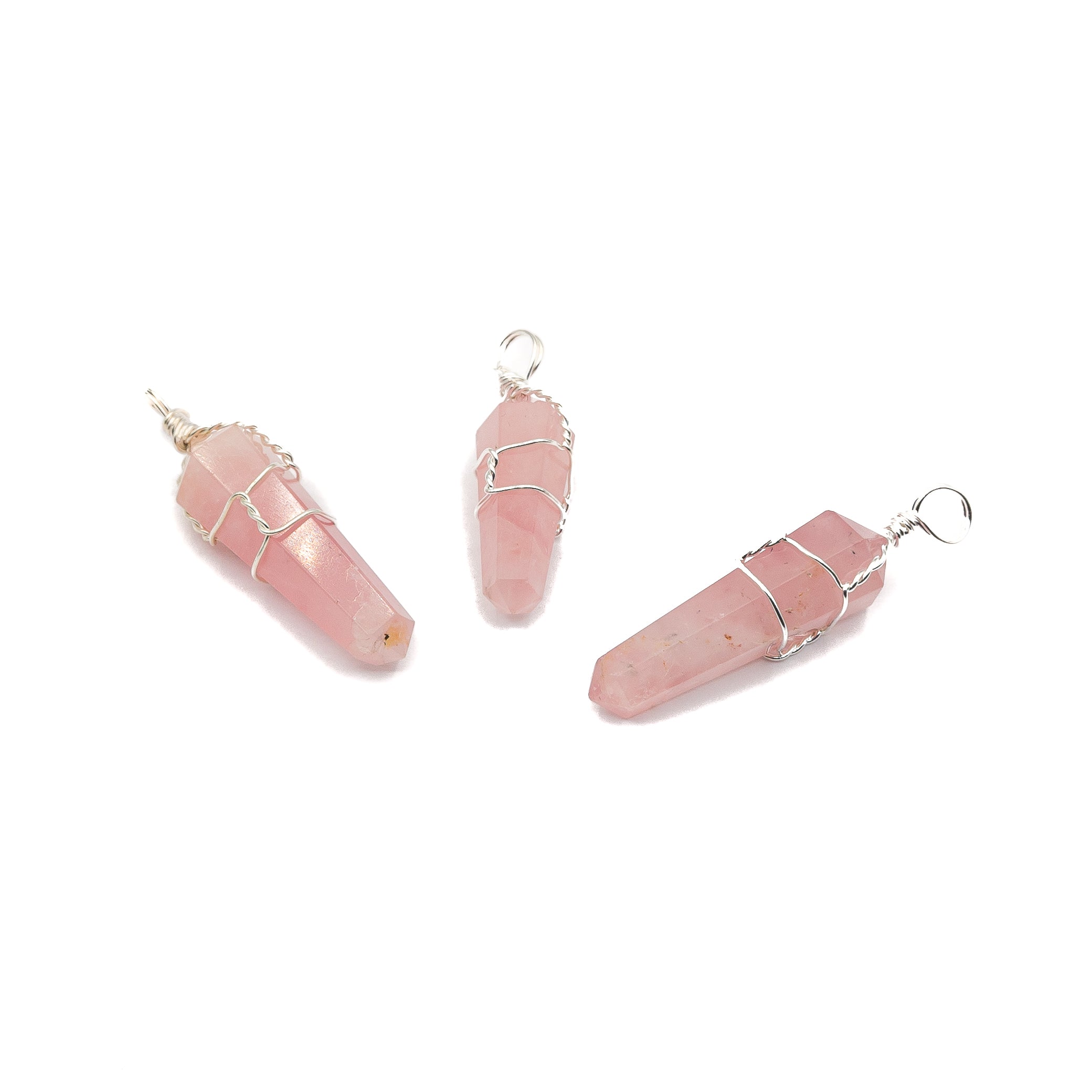 Pendant - Rose Quartz Wrapped Point $15