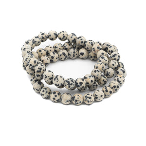 Bracelet - Jasper (Dalmatian) Matte 8mm