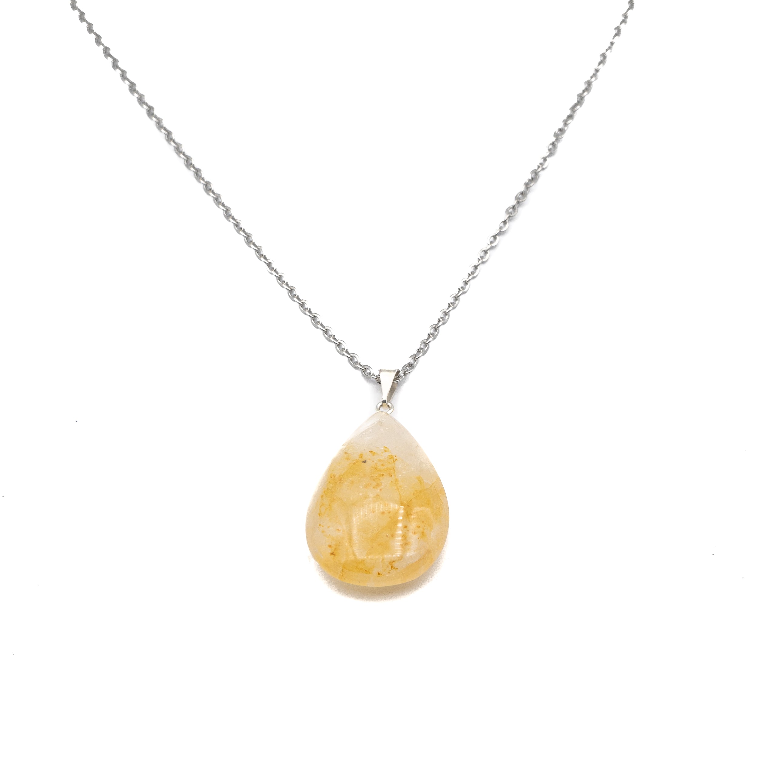 Necklace - Citrine Teardrop