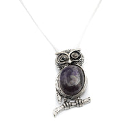 Necklace - Amethyst Owl $35