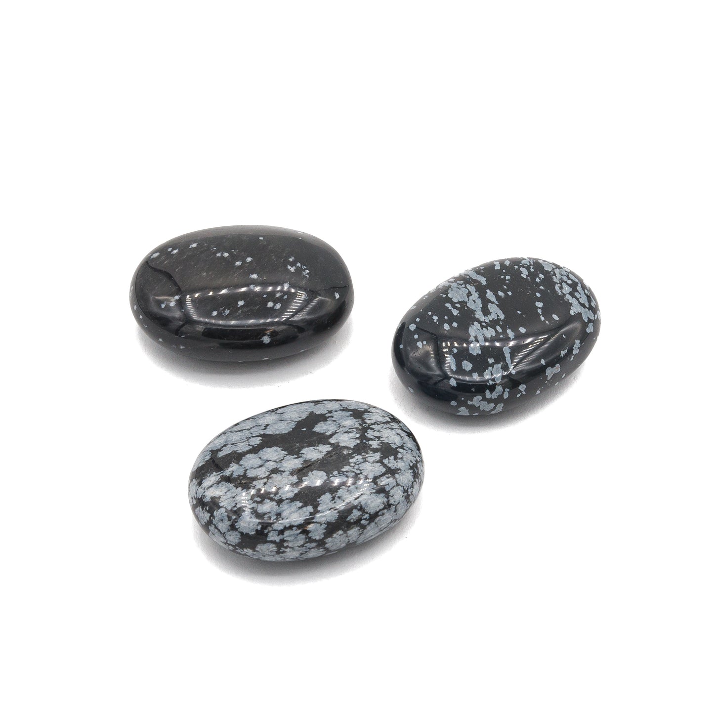 Obsidian - Snowflake Palm Stone $20