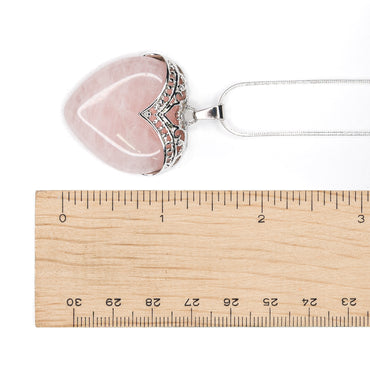 Necklace - Rose Quartz Heart $30