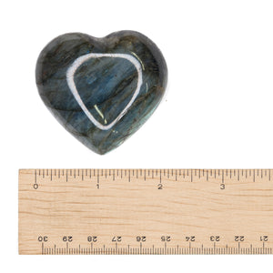 Labradorite - Heart Puffy $60