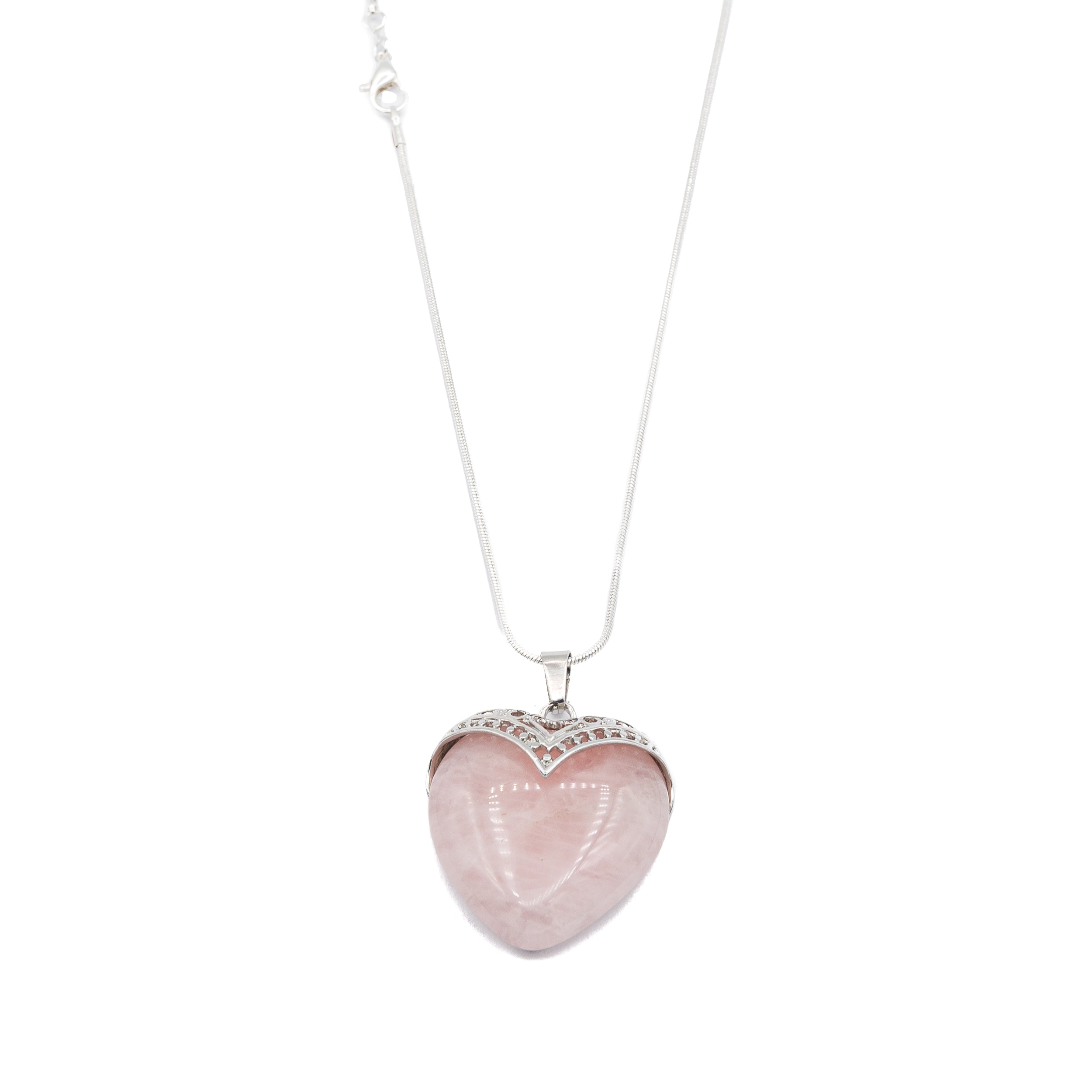 Necklace - Rose Quartz Heart $30