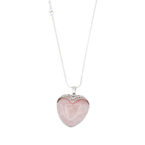 Necklace - Rose Quartz Heart $30