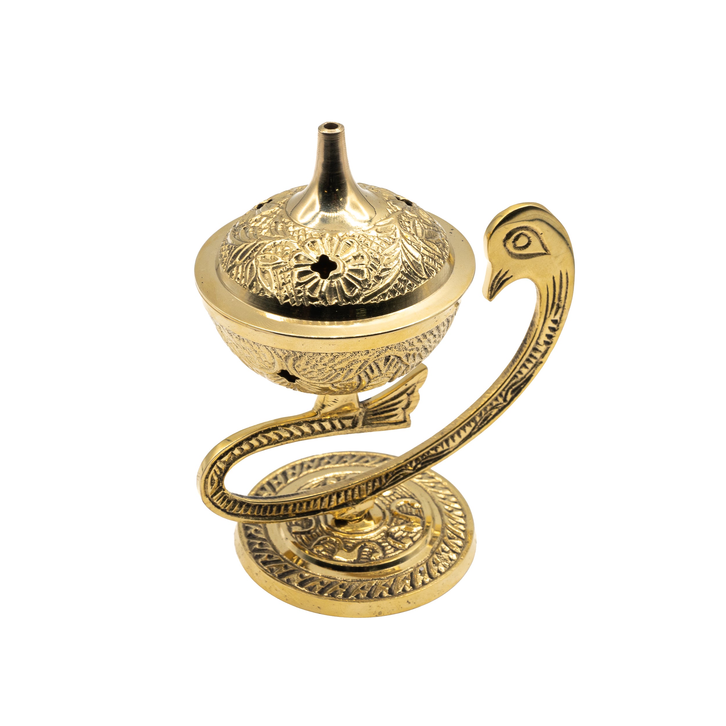 Charcoal Burner - Brass Peacock  $30