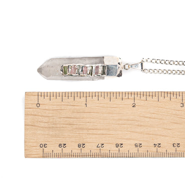 Necklace - Clear Quartz & Tourmaline Watermelon - Happy Soul Online