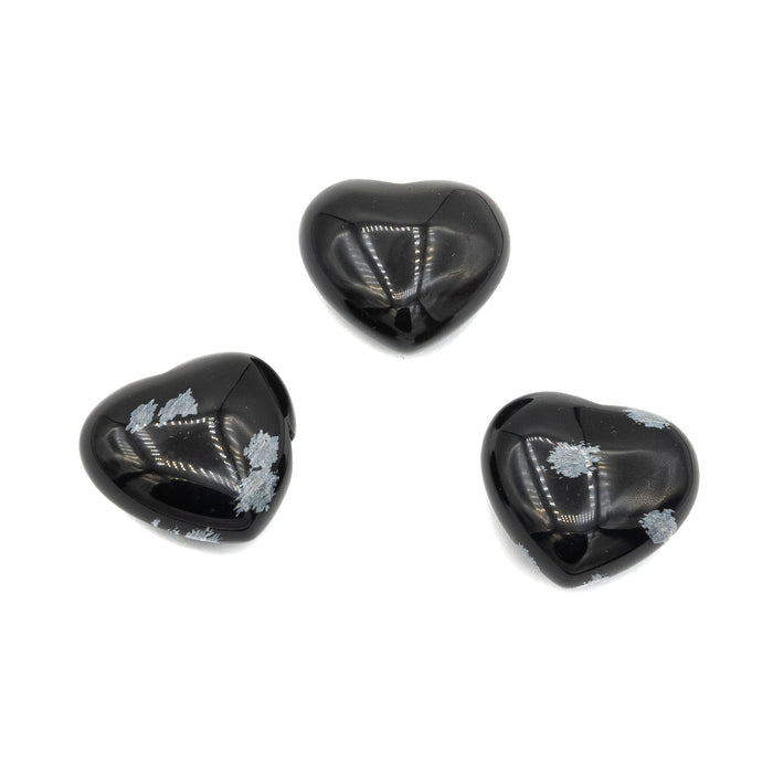 Obsidian - Snowflake Puffy Heart $18