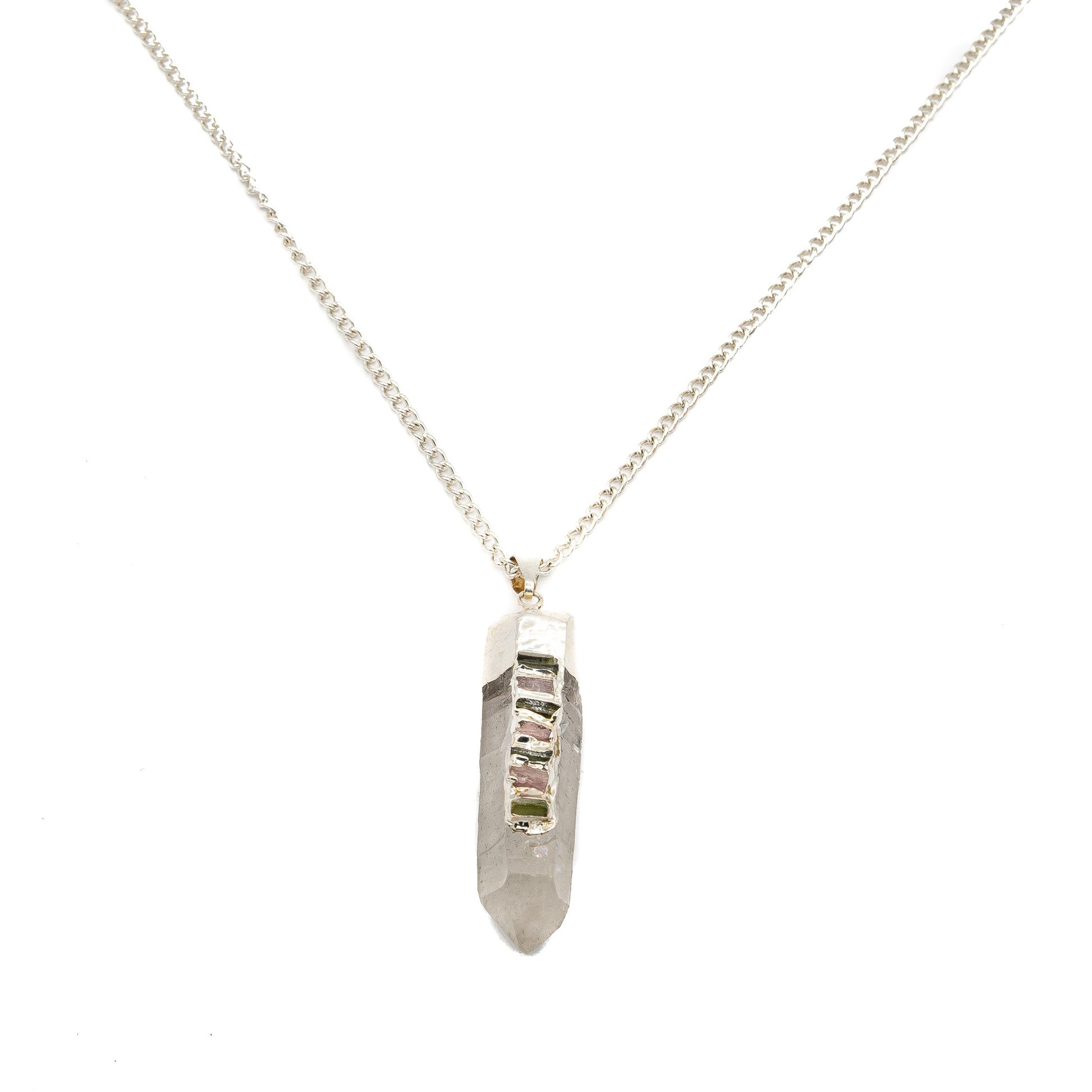 Necklace - Clear Quartz & Tourmaline Watermelon - Happy Soul Online