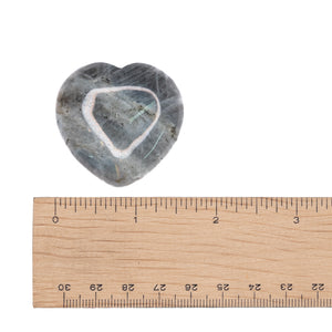 Labradorite - Heart Puffy $30