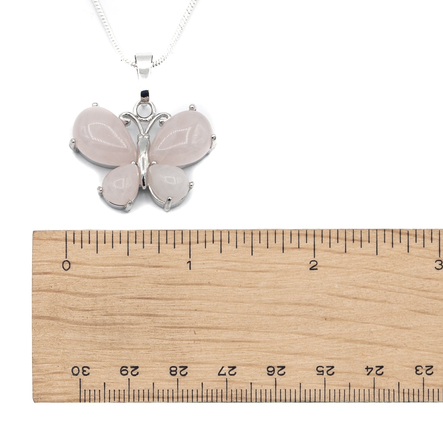 Necklace - Rose Quartz Butterfly $30