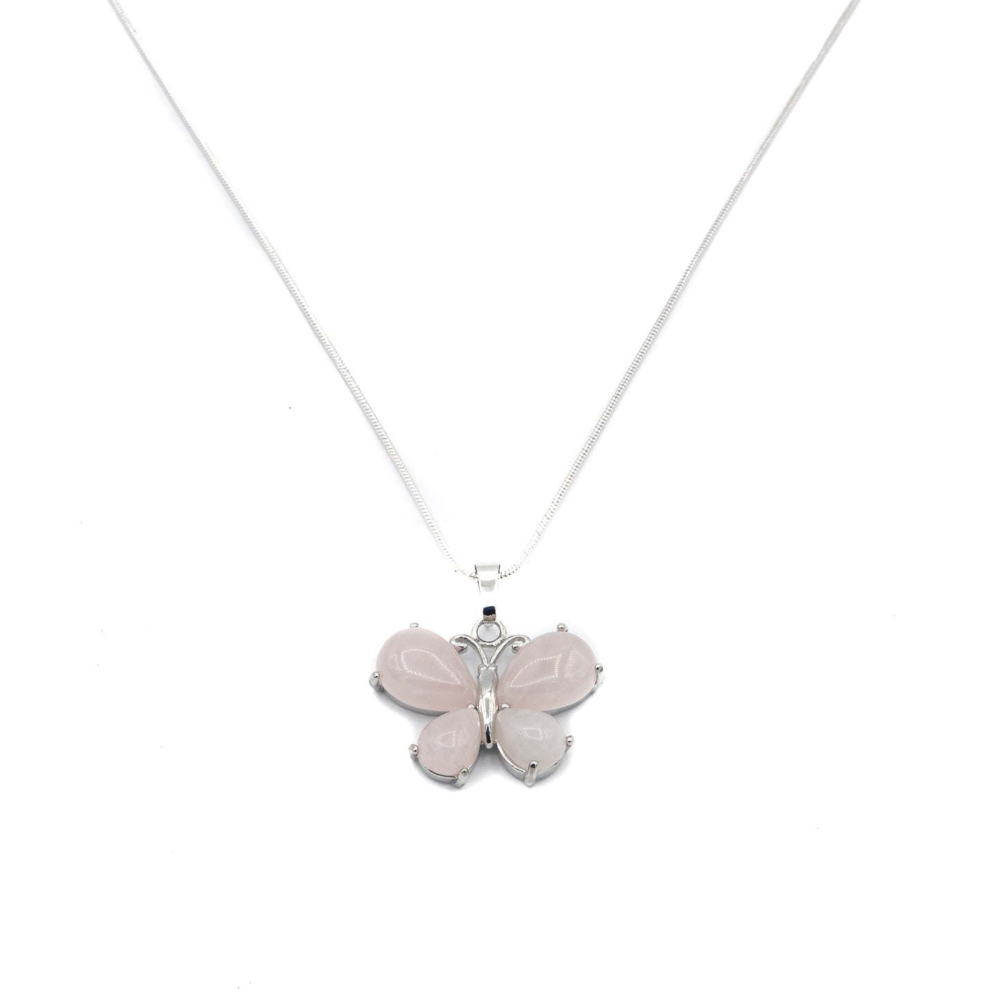 Necklace - Rose Quartz Butterfly $30