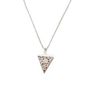 Necklace - Jasper (Dalmatian) Triangle $20