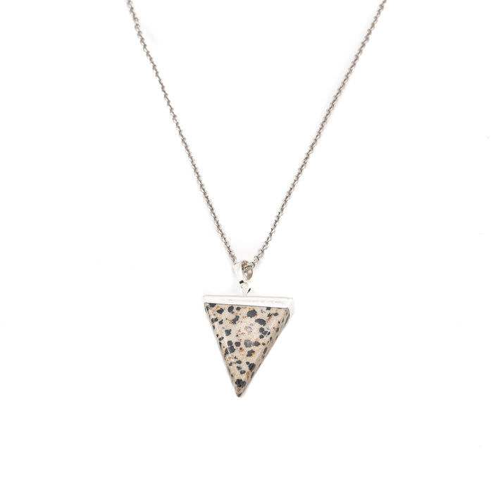 Necklace - Jasper (Dalmatian) Triangle $20
