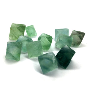 Green Fluorite Octahedrons Crystal Tiny - Happy Soul Online