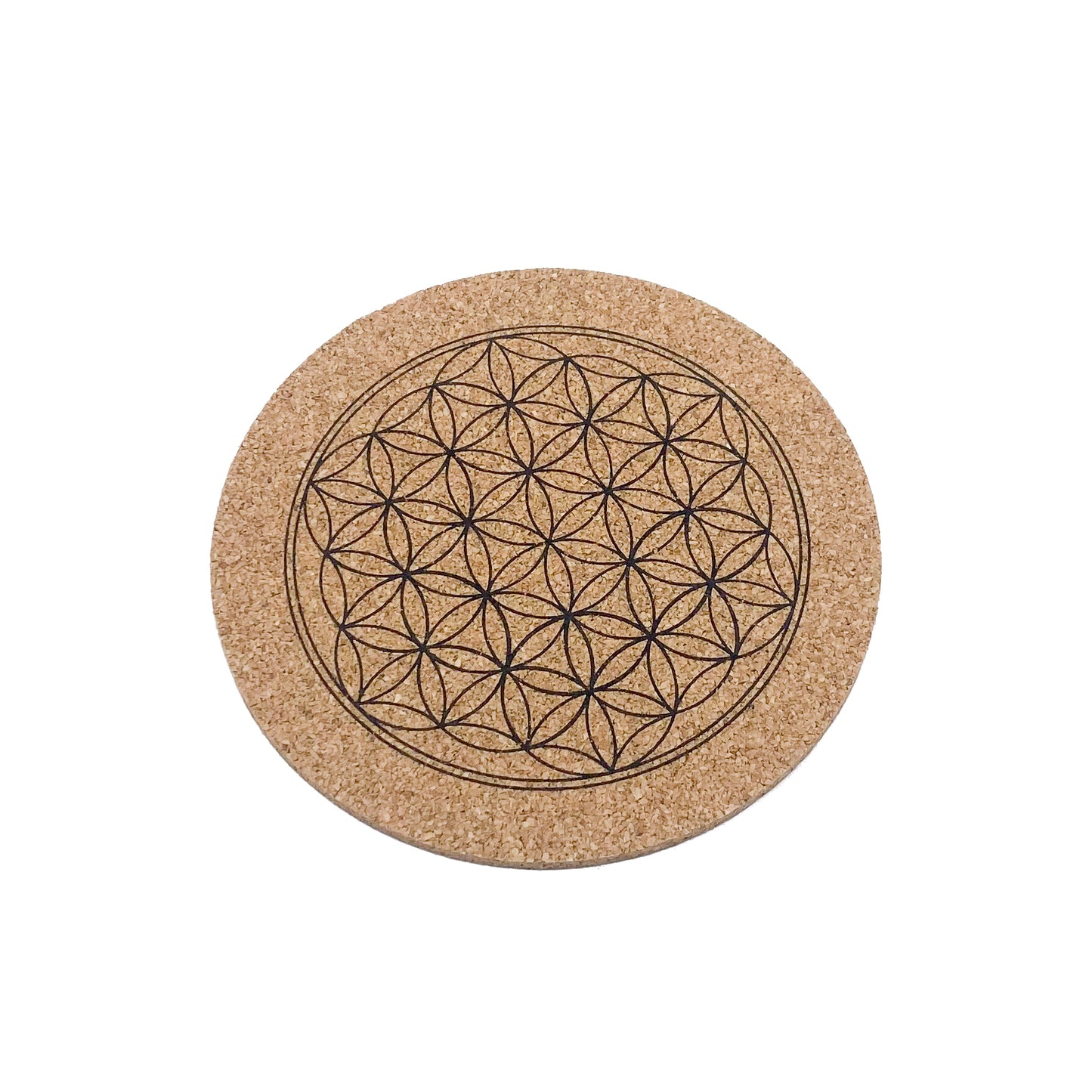 Mini Cork Crystal Grid  - Flower of Life