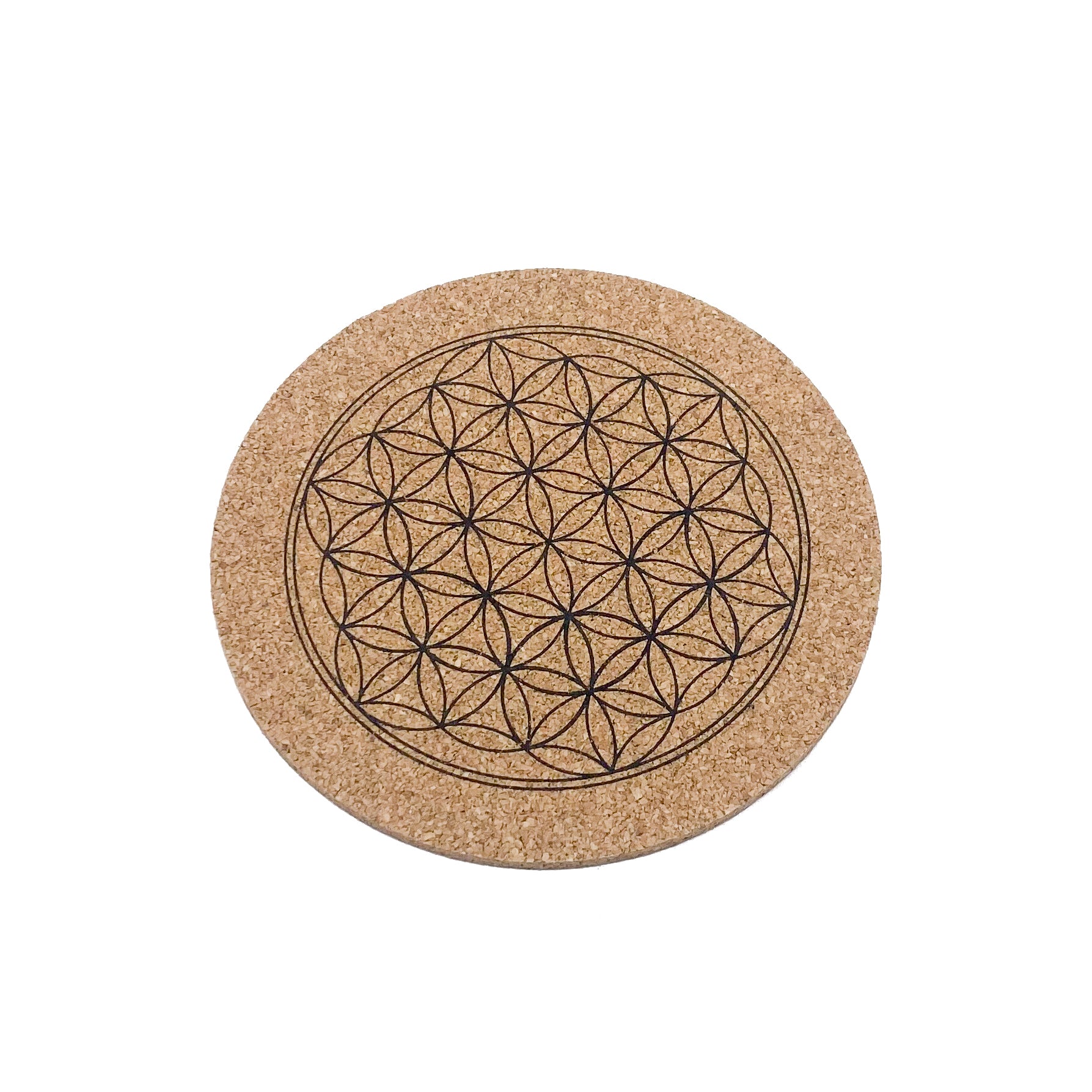 Mini Cork Crystal Grid  - Flower of Life