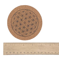 Mini Cork Crystal Grid  - Flower of Life