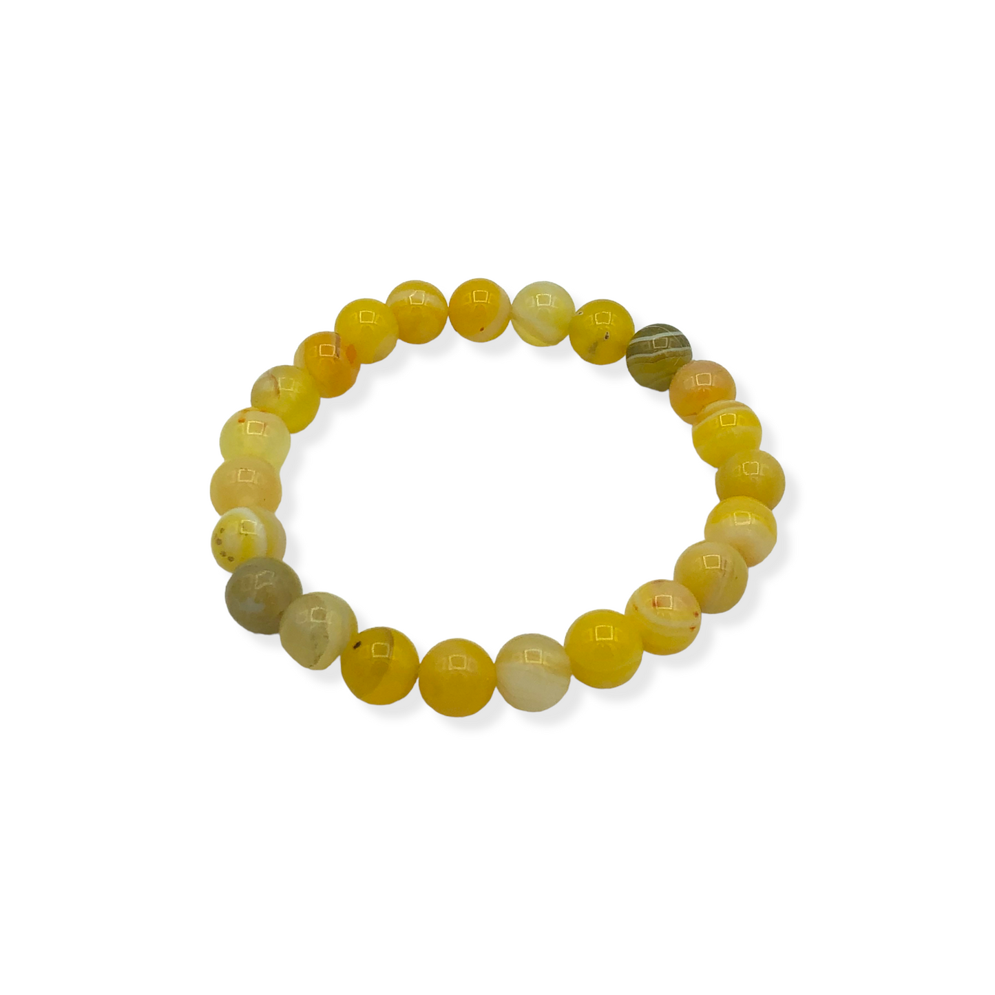 Bracelet - Agate Yellow 8mm