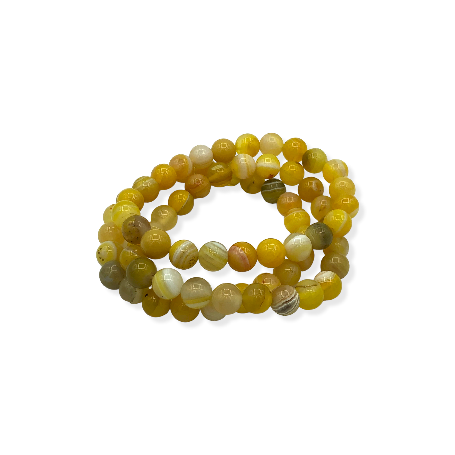 Bracelet - Agate Yellow 8mm