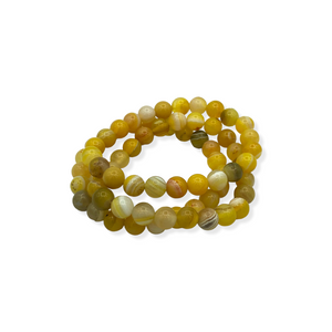 Bracelet - Agate (Yellow) 8mm
