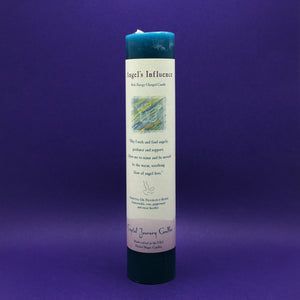 Pillar Candle - Angel's Influence - Reiki Energy Charged  (Blue) - Happy Soul Online