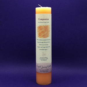 Pillar Candle - Compassion - Reiki Energy Charged (Peach) - Happy Soul Online