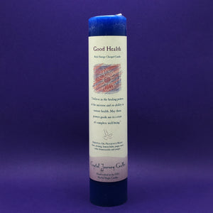 Pillar Candle - Good Health - Reiki Energy Charged (Blue) - Happy Soul Online