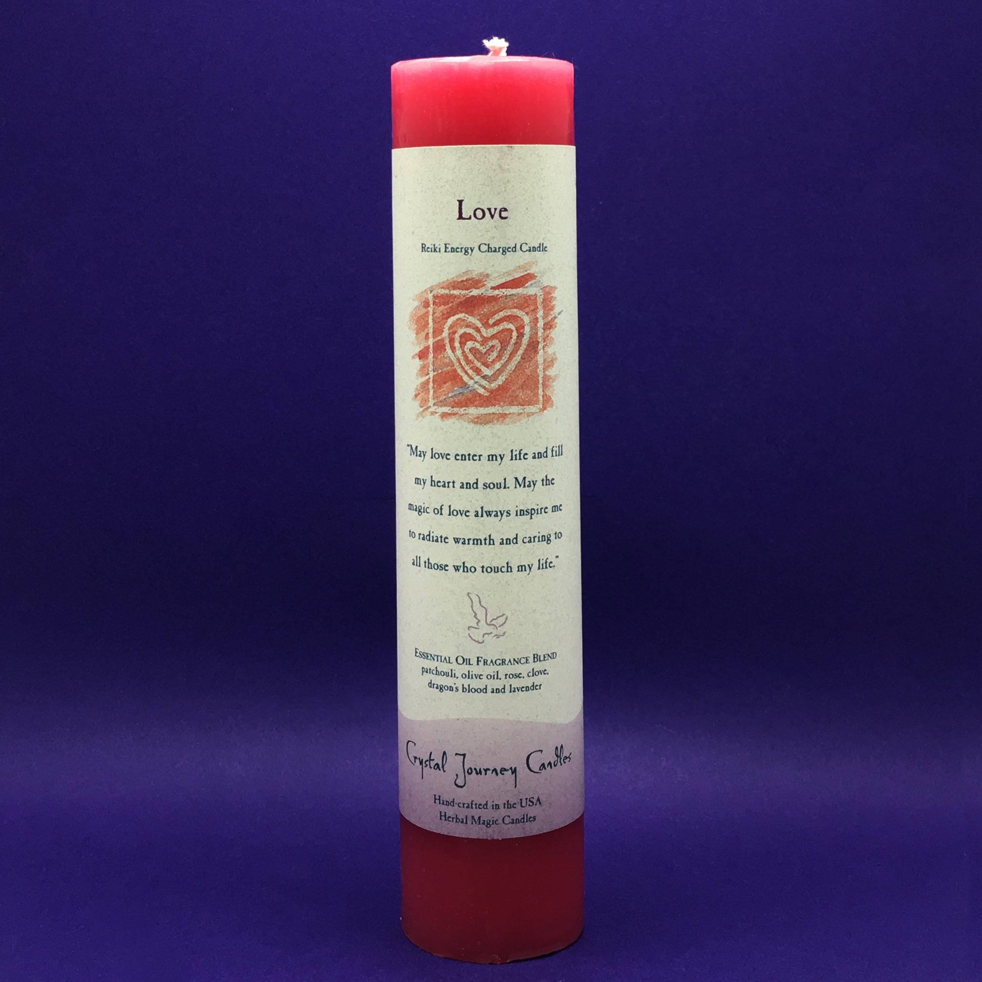 Pillar Candle - Love - Reiki Energy Charged (Pink) - Happy Soul Online