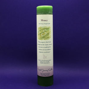 Pillar Candle - Money - Reiki Energy Charged (Green) - Happy Soul Online