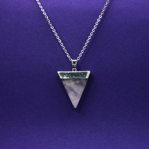 Rose Quartz Triangle Crystal Necklace Happy Soul Online