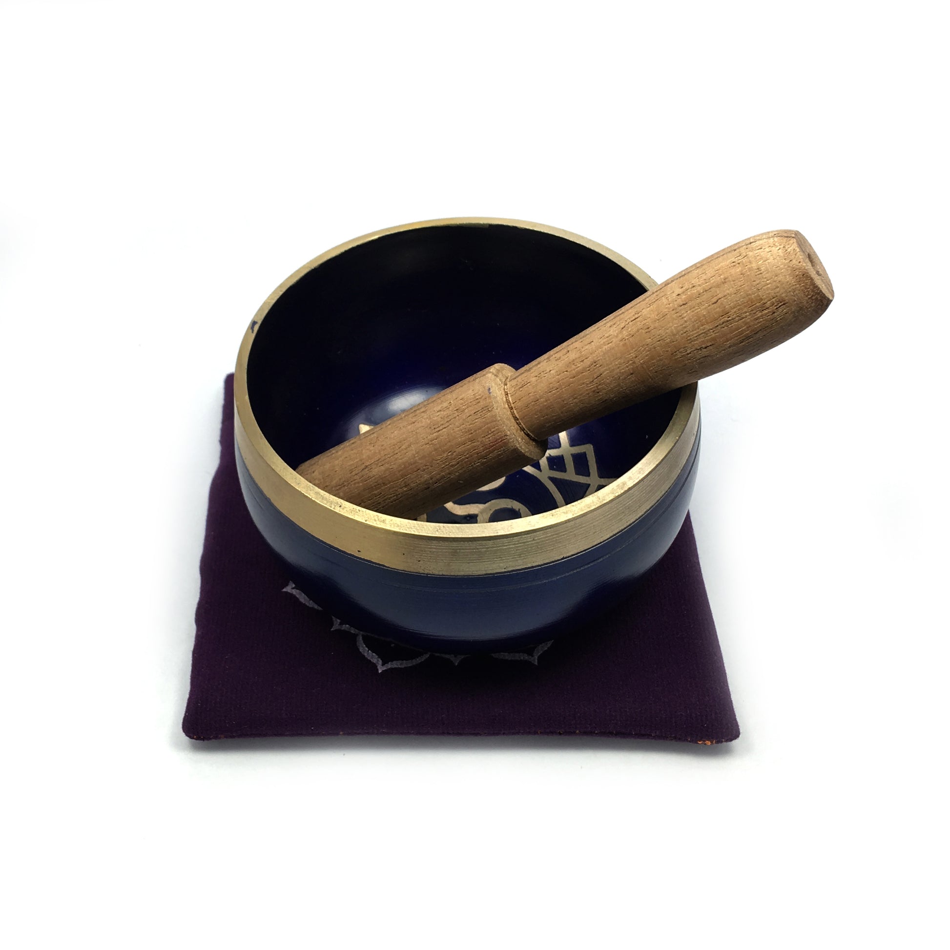 Tibetan Singing Bowl Gift Set - Purple (Crown Chakra) Happy Soul Online