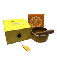Tibetan Singing Bowl Gift Set - Yellow (Solar Plexus Chakra) Happy Soul Online