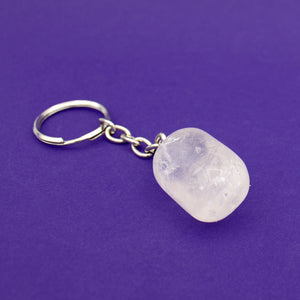 Keychain - Clear Quartz Tumble