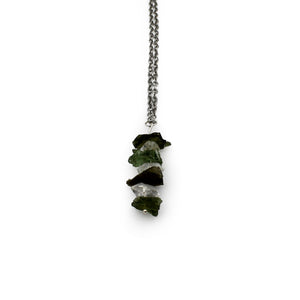 Necklace - Moldavite & Herkimer Diamond $160