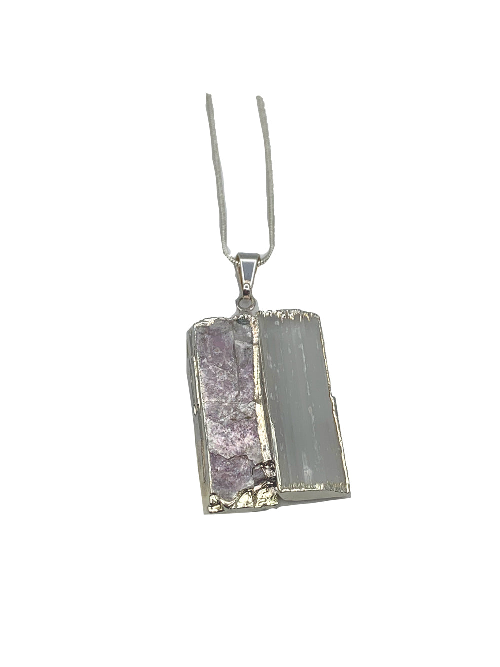 Necklace - Selenite & Lepidolite